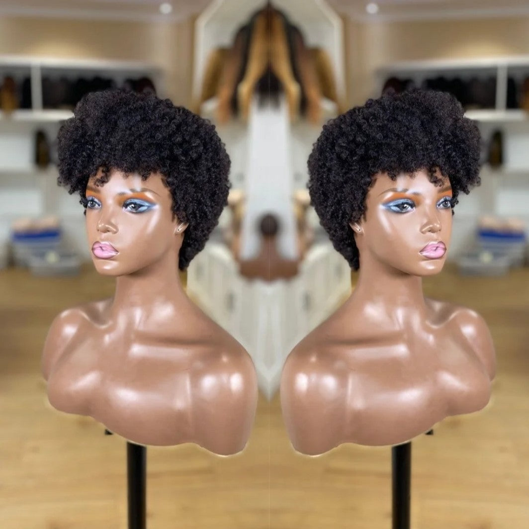 Dianne short natural afro kinky curly wig 8inch