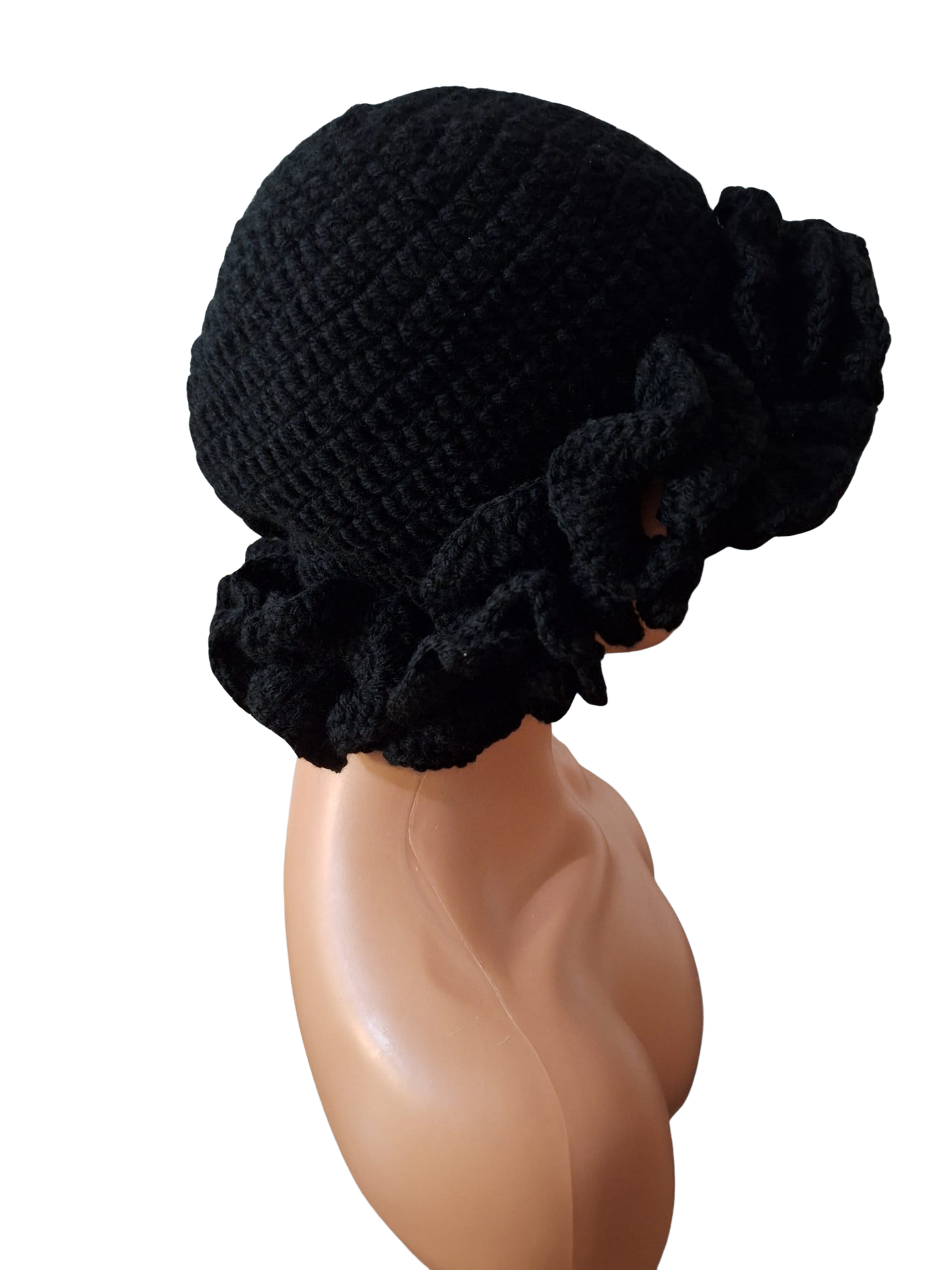 Bonnet à pompons noir