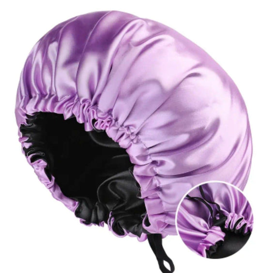 Adjustable Silk Sleep Bonnet with Tie Band – Long and short size
