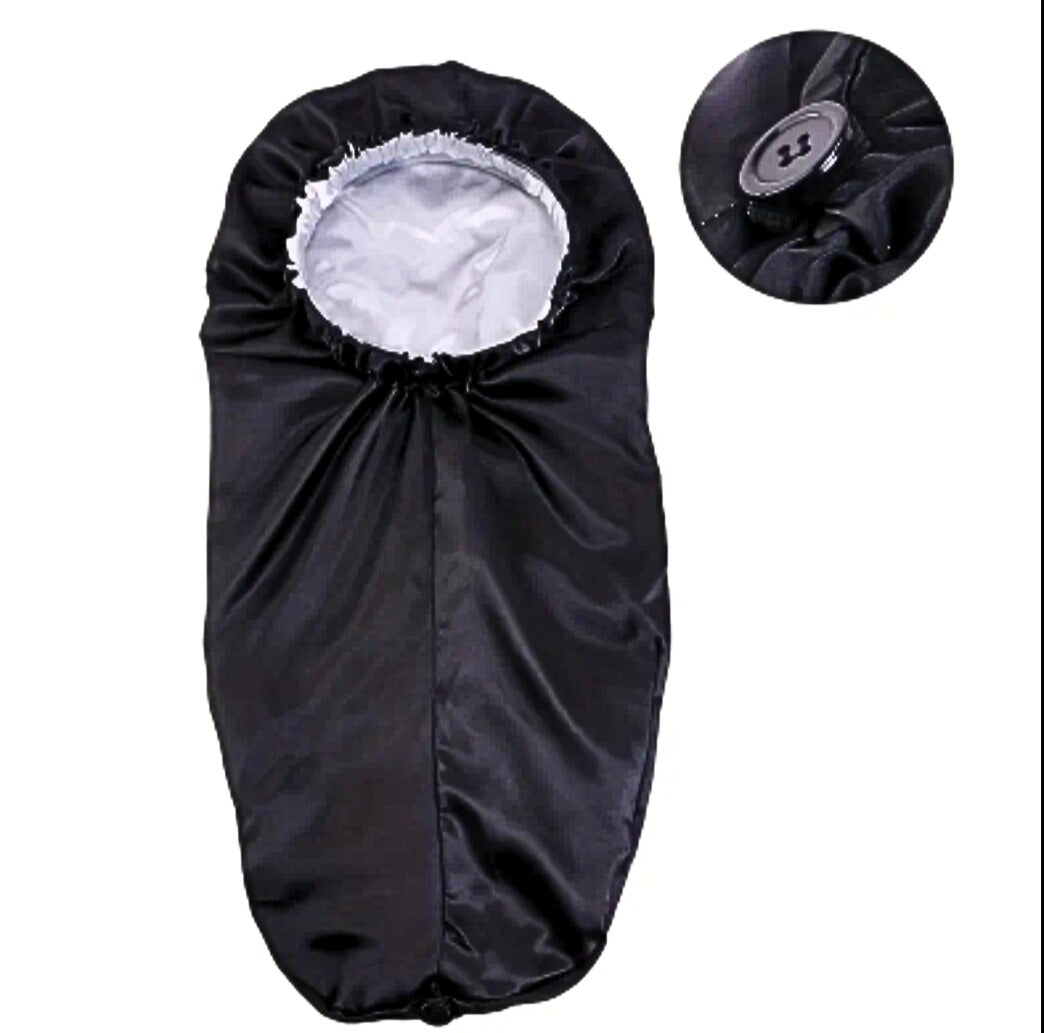 Adjustable Silk Sleep Bonnet with Tie Band – Long and short size
