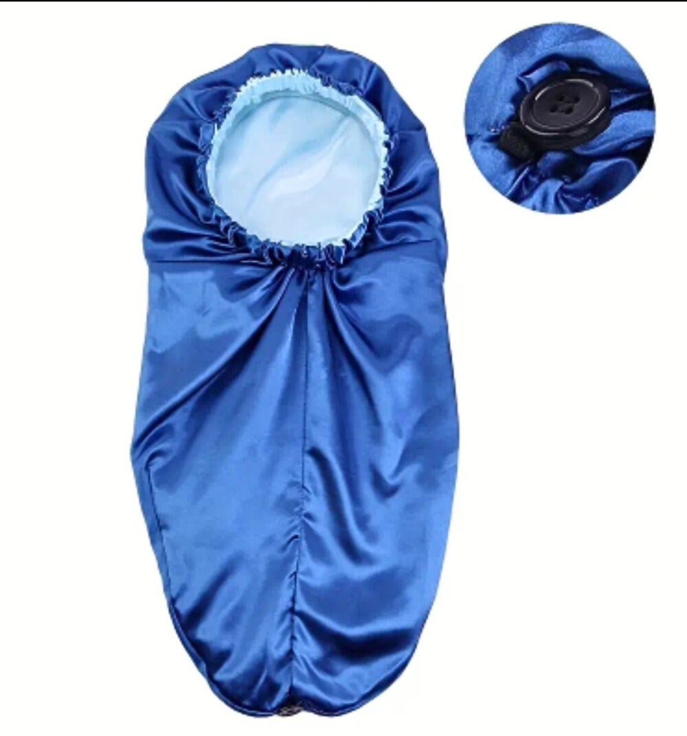 Adjustable Silk Sleep Bonnet with Tie Band – Long and short size