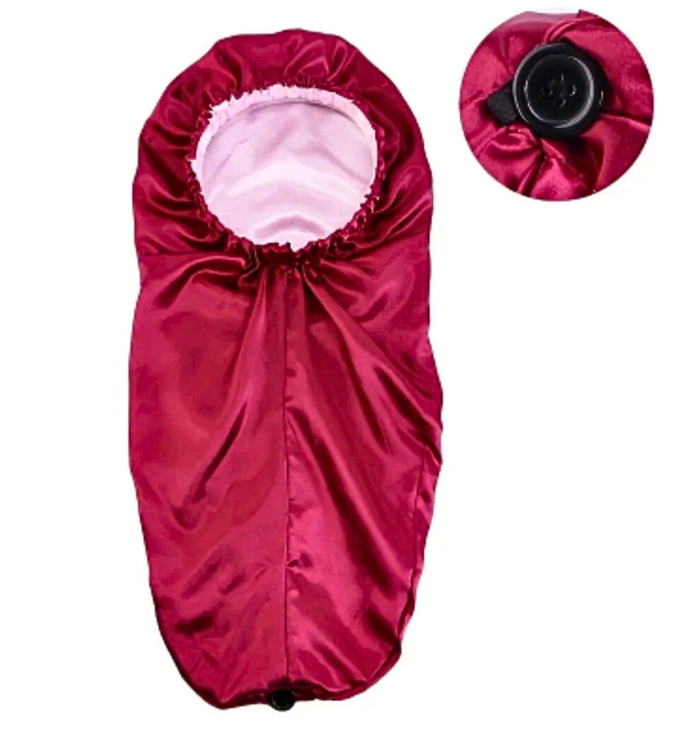 Adjustable Silk Sleep Bonnet with Tie Band – Long and short size